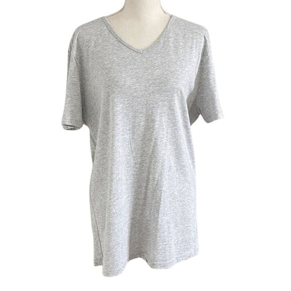 NWOT EMPORIO ARMANI UNDERWEAR MEN'S BASIC V-NECK T-SHIRT IN HEATHER GREY - L - Picture 1 of 9